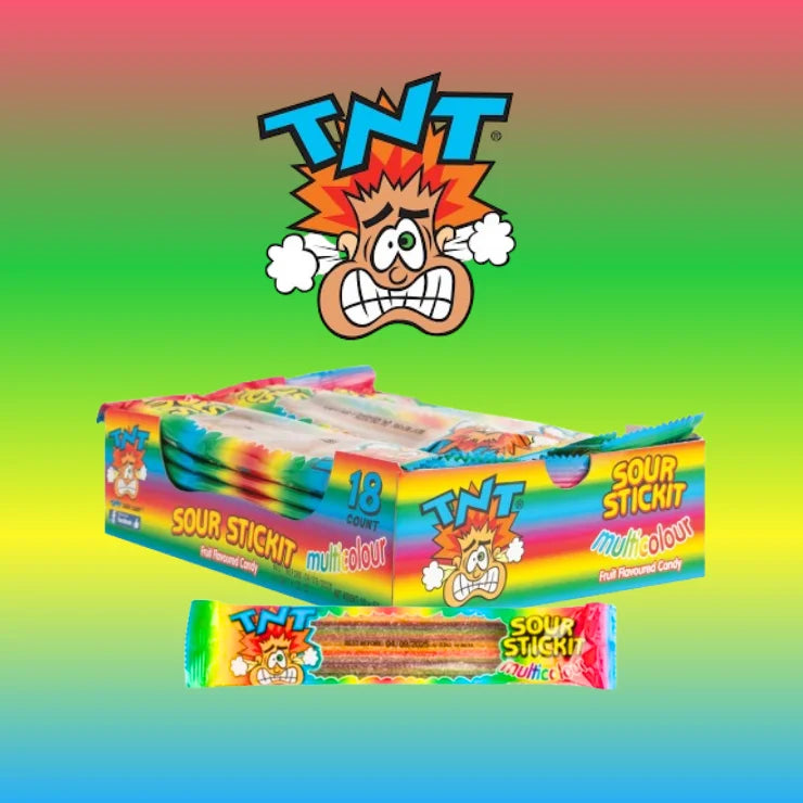 TNT Sour Stick it Rainbow Multicolour Candy