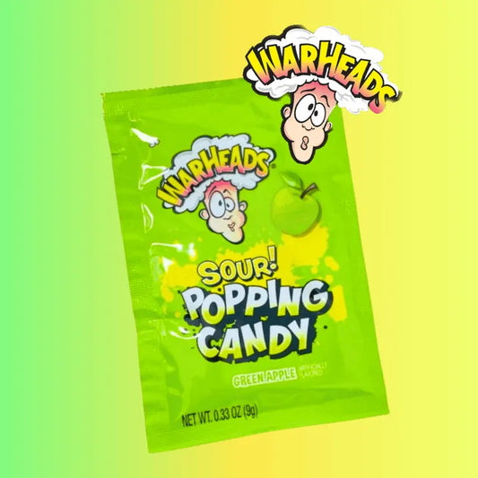 Warheads Sour Popping Candy Green Apple