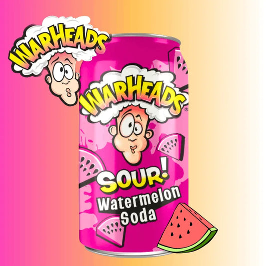 Warheads Sour Watermelon Soda 355ml Can